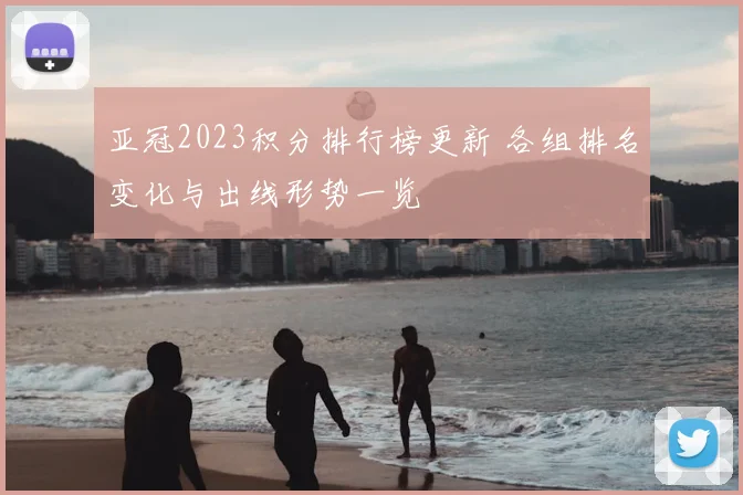 亚冠2023积分排行榜更新 各组排名变化与出线形势一览
